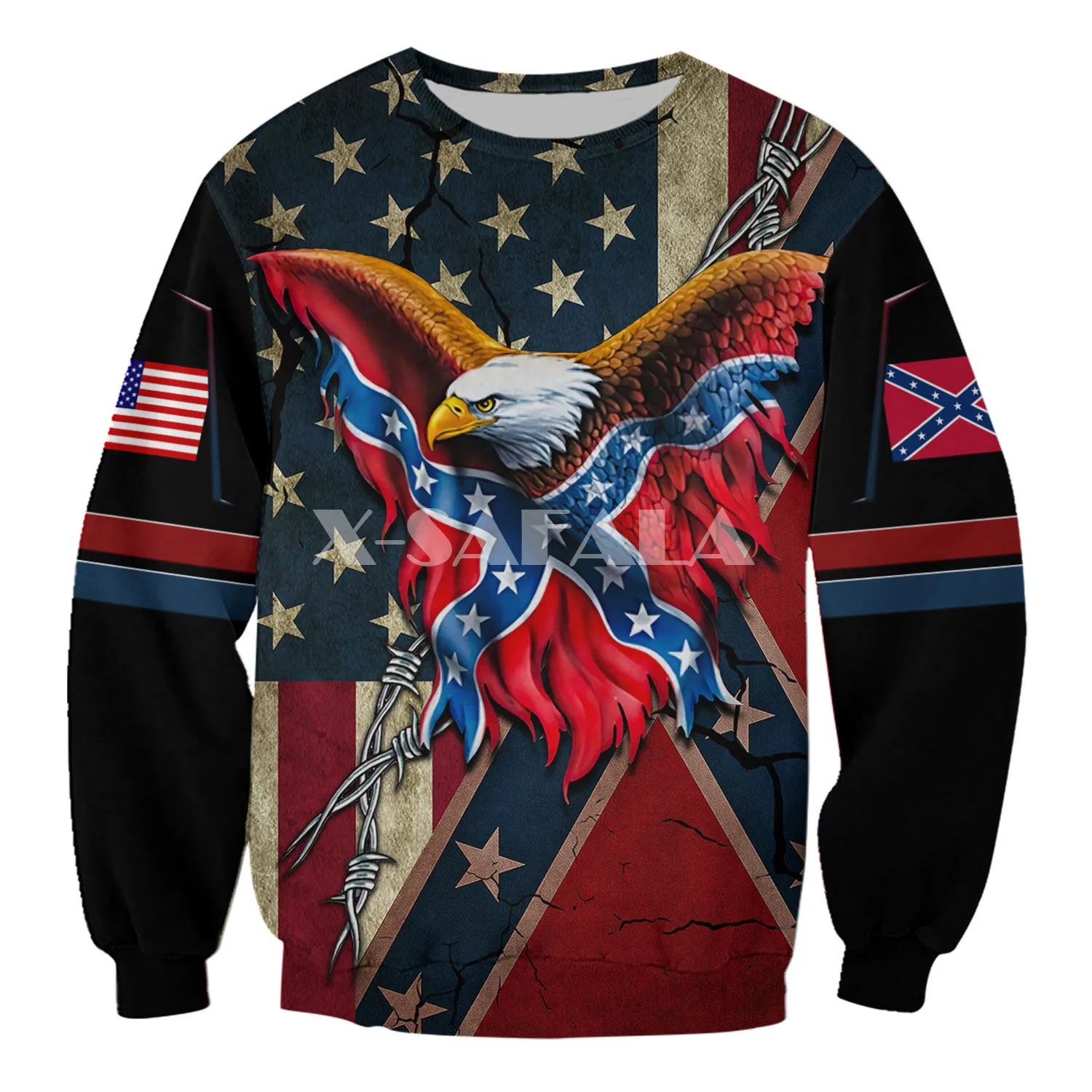 

Confederate States of American Flag Eagle 3D Print XS-7XL Hoodie Man Women Harajuku Outwear Zipper Pullover Sweatshirt Unisex-3