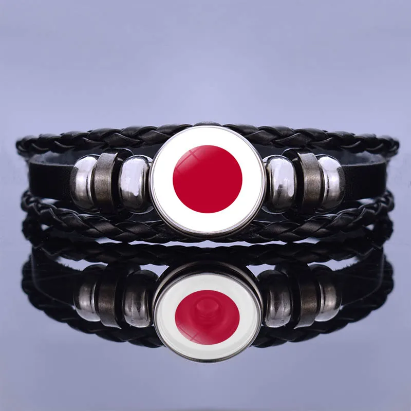 Браслет с флагом в стиле панк Китай Россия Индия Афганистан Япония Корея