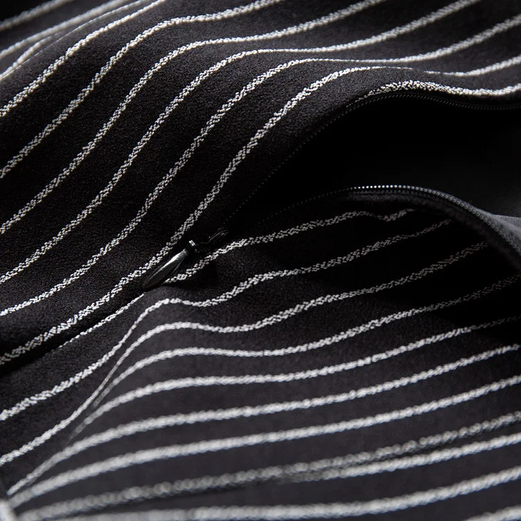 Женское платье в полоску с длинным рукавом кружевное средней длины|Женские