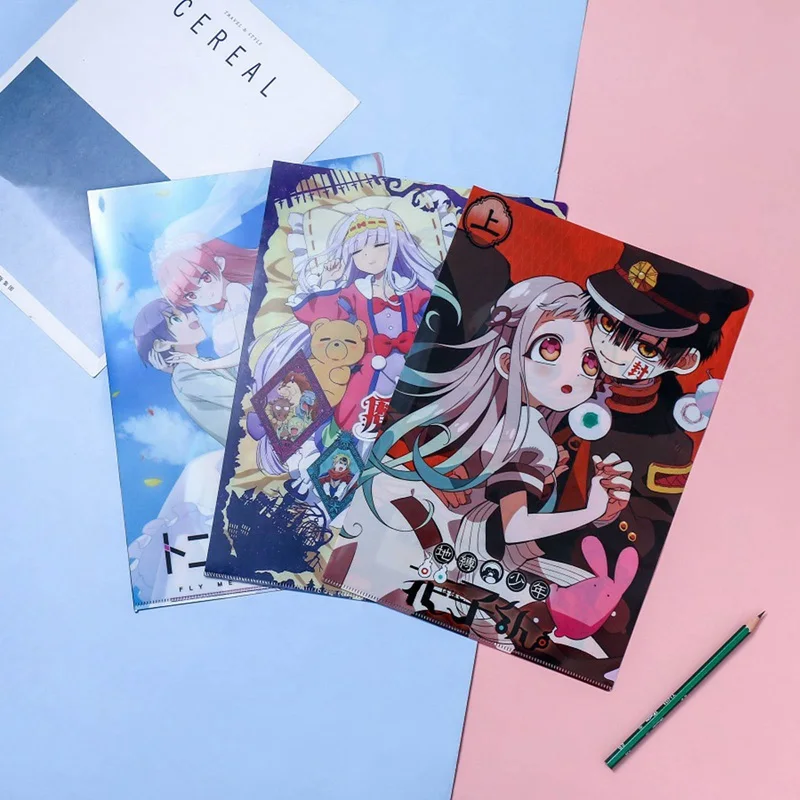 

1PC A4 File Holder Anime Jujutsu Kaisen Figure Pattern File Bag Folder Document Organizer For School Office Supplies