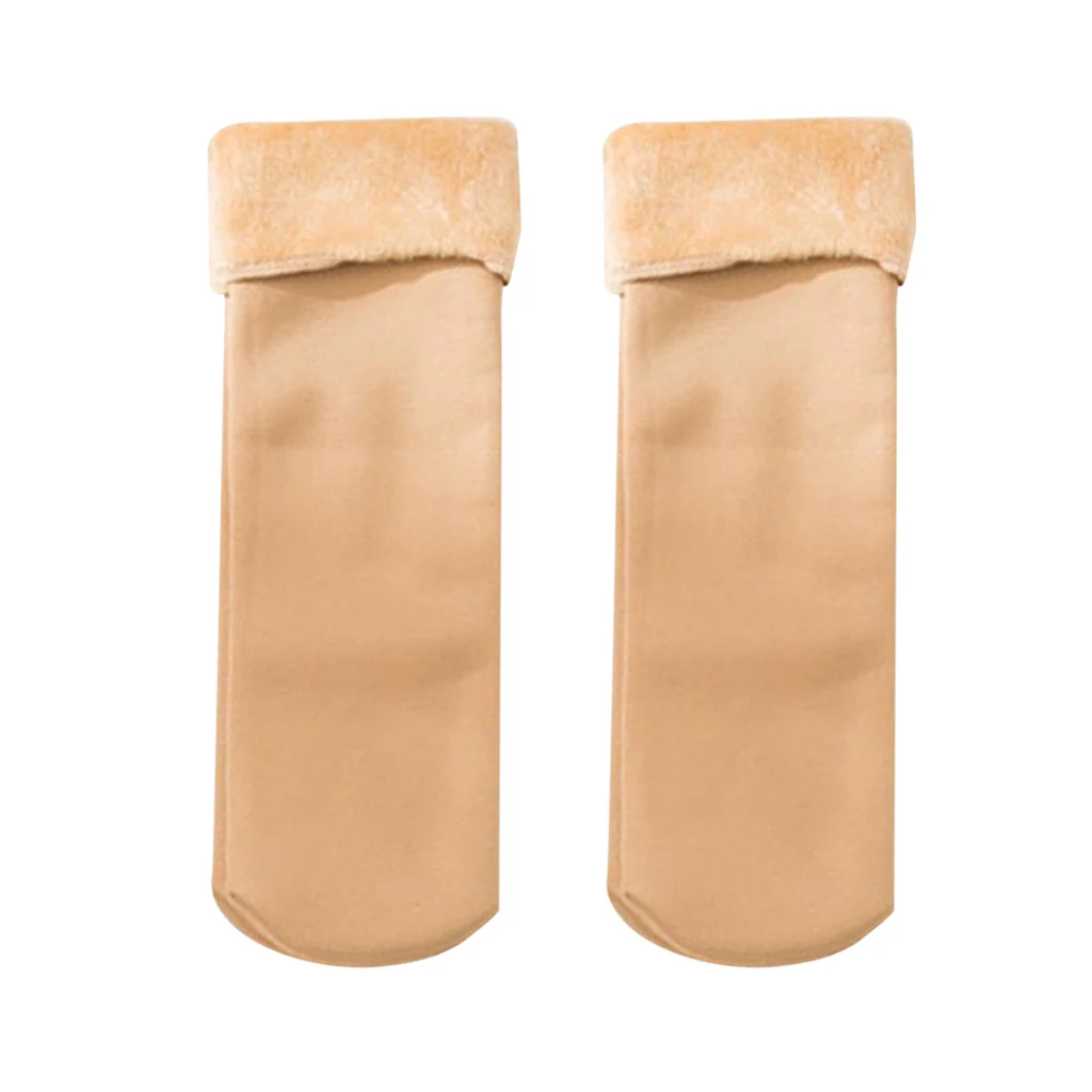 

Women Fleece Slipper Socks Warm Soft Casual Sleep Boots Crew Socks Hosiery