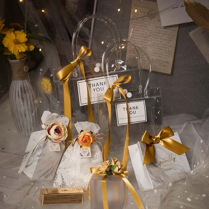 Прозрачные сумки для конфет 1 шт. подарочные пакеты детского душа упаковка