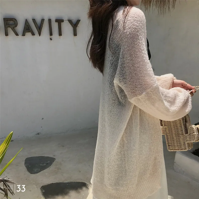 

Summer 2019 Thin Coat Sunscreen Clothing Long Sleeve Knitted Blouse Kimono Cardigan Wholesale Y3