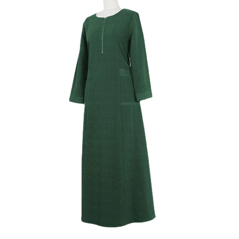 

2021 Muslim New Simple Robes Middle East Dubai Islamic Turkish Temperament Versatile Dress Abayas for Women Caftan Jilbab
