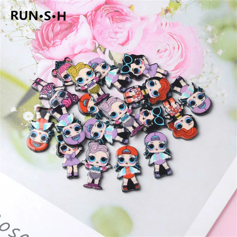 100 шт. милые заколки для волос из смолы принцесса мультфильм DIY детские повязки