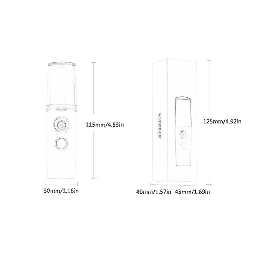 

Hydra Skin Nano Spray Water Meter Mini Water Meter Beauty Instrument Handheld Portable Steam Face Humidifier