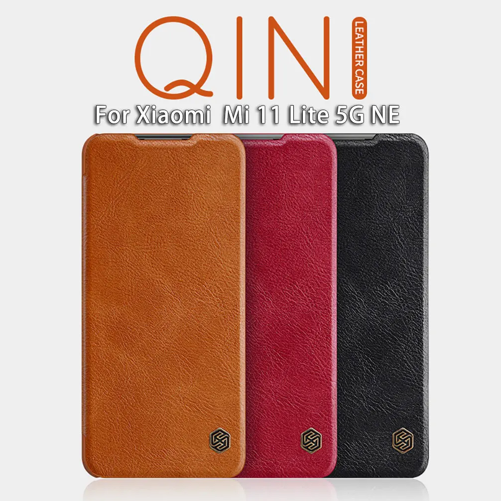For Xiaomi Mi 11 Lite 5G NE Case NILLKIN Qin Leather Flip Wallet Case With Card Slot Back Shell For Xiaomi 11 Lite NE 5G Cover