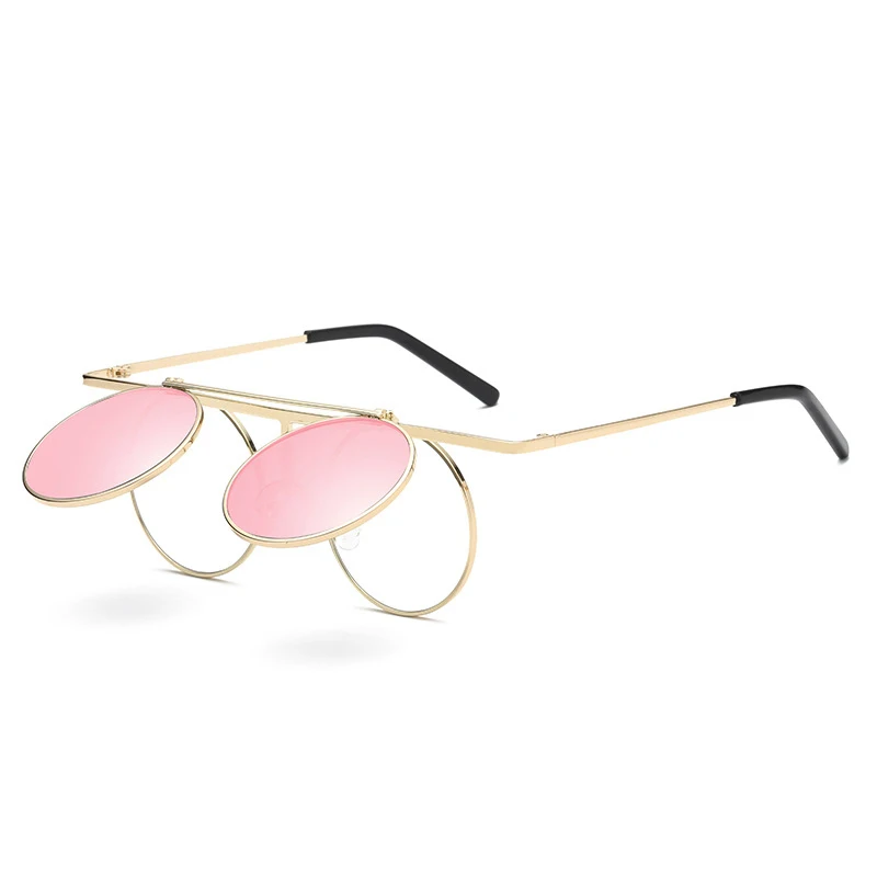 Солнцезащитные очки в стиле стимпанк для мужчин и женщин круглые брендовые