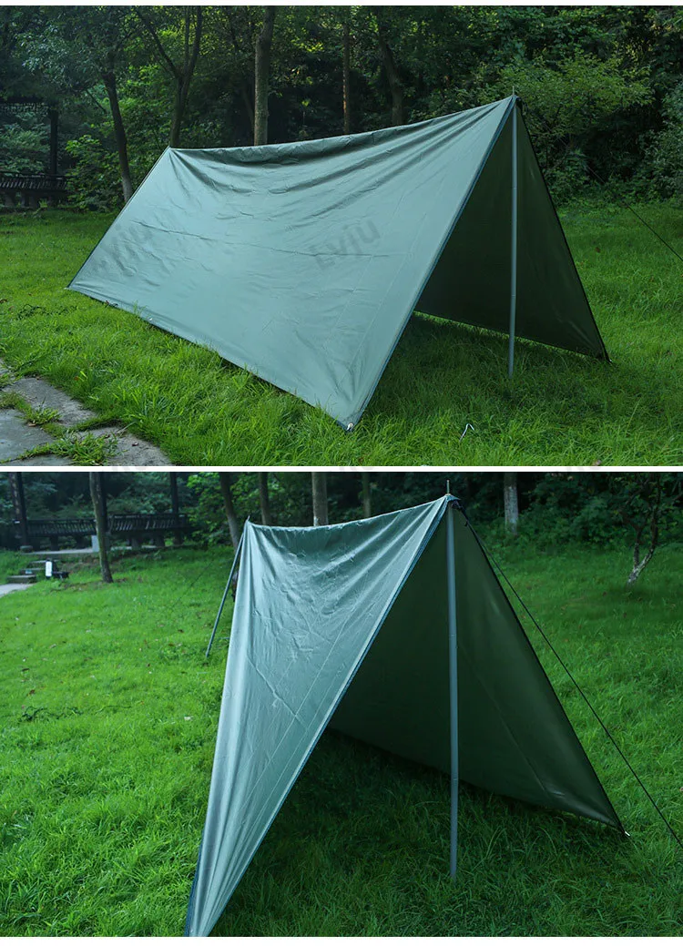 Lvju 10x20ft 3x6m Camping Tent Rain Fly Toldo Camping Shade Tarp For Fishing, Survival, Adventure, Picnic