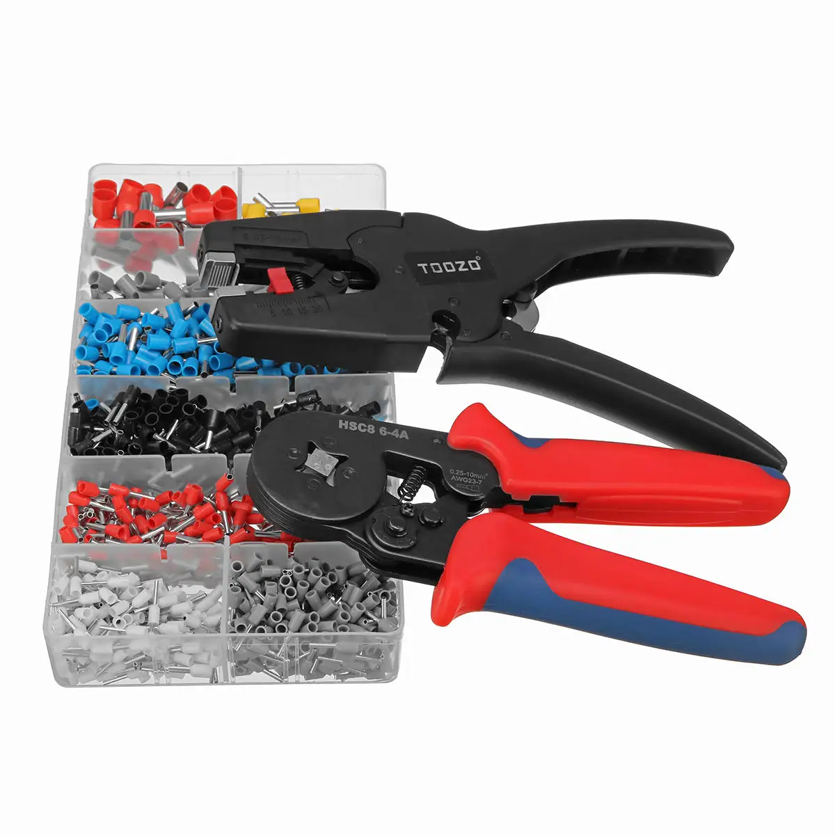 

Professional Crimper Plier Wire Cutter Stripper 1200Pcs Electrical Crimp Terminals