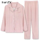 Пижамный комплект Женский, из 2021 вискозы, с длинным рукавом и брюками, летний, 100%