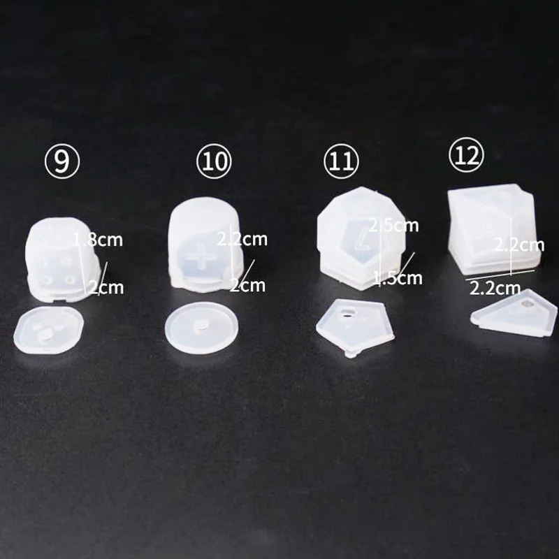 

DIY Crystal Epoxy Mold Dice Fillet Shape Multi-Specification Digital Game High Mirror Dice Mold Silicone Mould DIY Craft Making