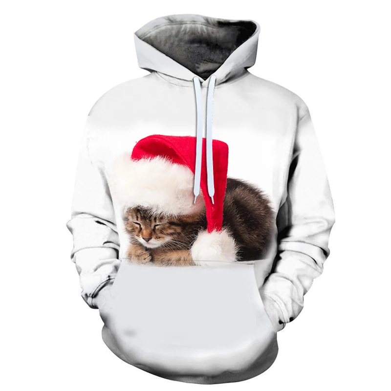 

The 2021 New Oversized Sweater Is Made Of Polyester 3D Printed Cat Pattern, Size XXS-6XL, Sports And Leisure Itself Sweatshirt
