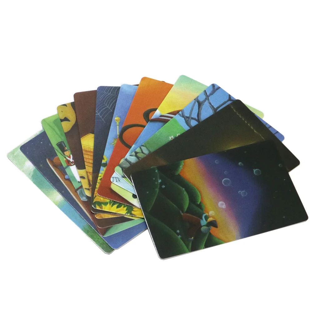 

mini tell story deck 1+2+3+4+5+6+7+8 board game, total 624 cards, wood bunny imagine toys for kids family party card game