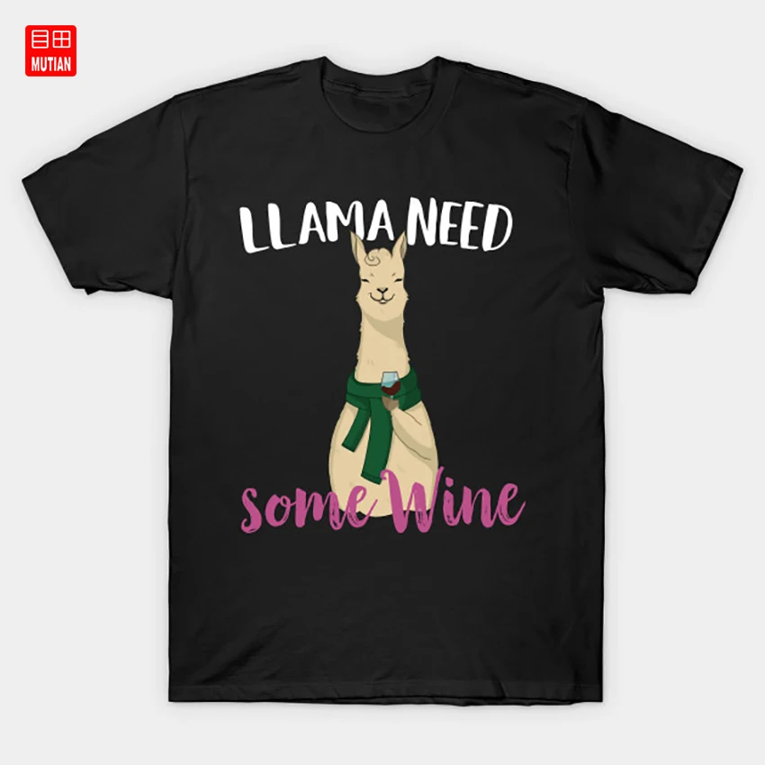Футболка Llama Need Some Wine Pun Art Забавный дизайн альпака винная любитель вино Поильник