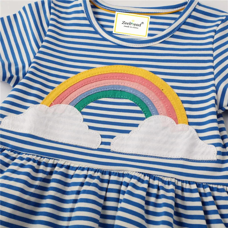 

Zeebread New Collar Summer Flowers Girls Dresses Toddler Baby Cotton Party Casual Clothes Dress for Girls Floral Costume