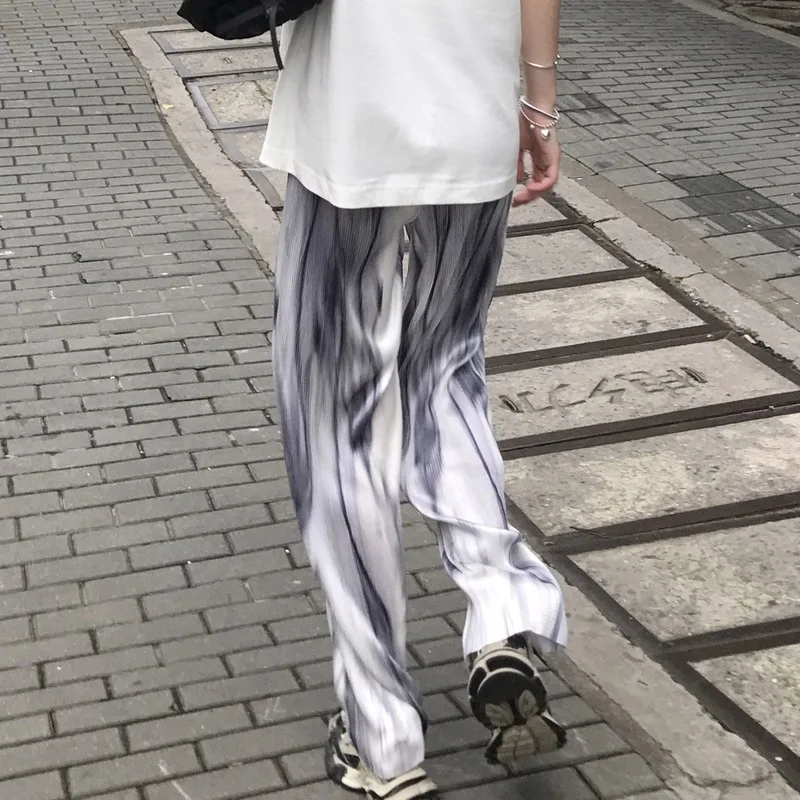 

Wide Leg Pants Women Large Size 3XL High Waist Chic Vintage Style Teens Streetwear Ins Soft Elastic Womens Trouser