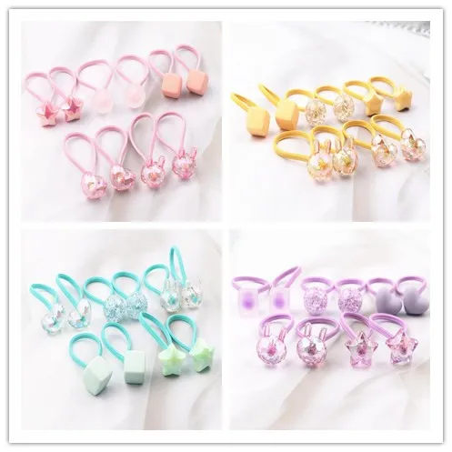 

New Children Girl Hair Accessories Star Lovely Kids baby Scrunchies Hair Ties Rings Hair band Children Pigtail Ponytail Holder