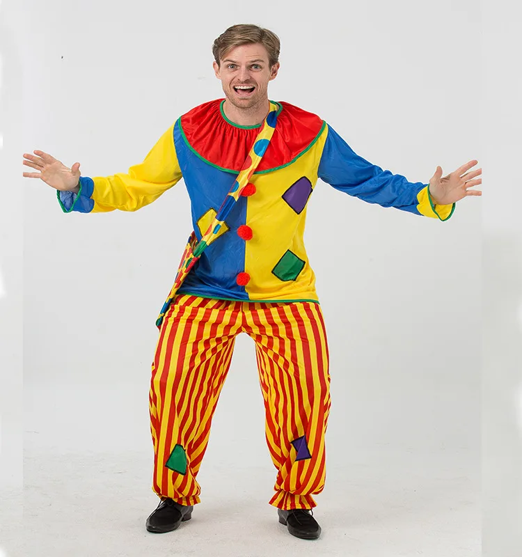 Костюмы для косплея клоуна танцевальный костюм на Хэллоуин карнавал