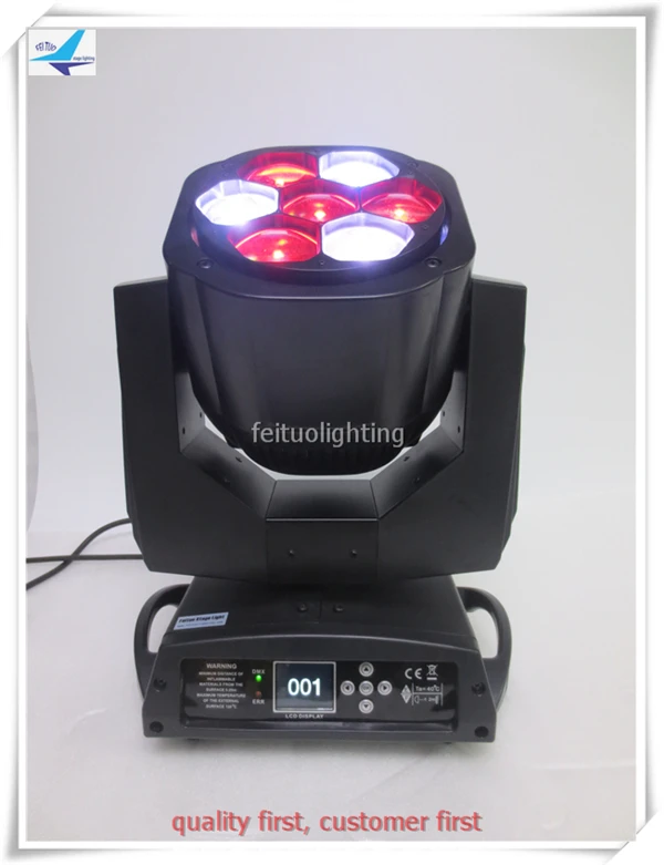 Светодиодный светильник с подвижной головкой Bee eye zoom 7x15w rgbw 4 в 1 DMX светодиодный