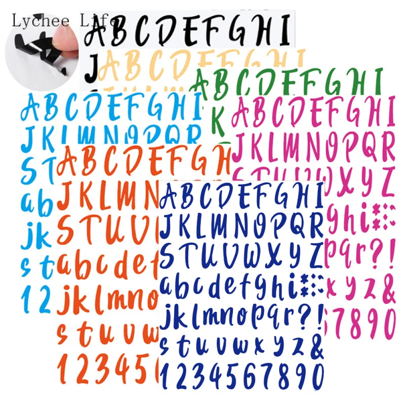 

Lychee Life 5 шт. буквенная печатная бумага для скрапбукинга, наклейка для рукоделия, декоративная наклейка для скрапбукинга