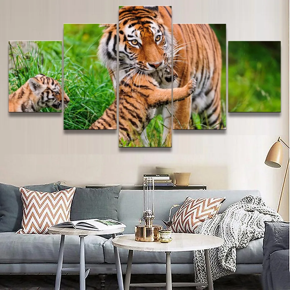 

Алмазная вышивка 5D «сделай сам» с тигром, рисунок с животными для детей, домашний декор, картина, полностью круглая вышивка крестиком, насте...