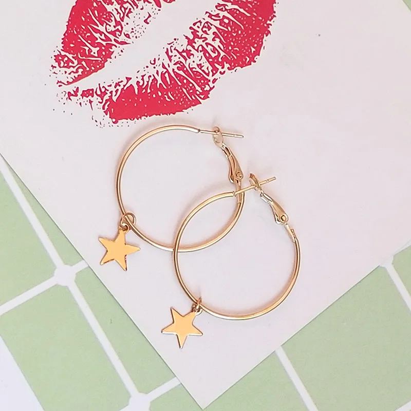 Женские богемные простые большие круглые серьги подвески в стиле бохо женские