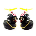 Шлем черная утка украшение для автомобиля сломанный ветер маленькая черная утка приборная панель зеркало заднего вида стоячий Камуфляжный шлем украшение для автомобиля