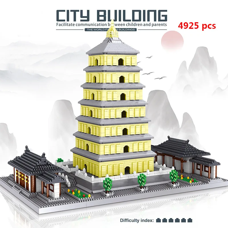 Мини архитектурные блоки микро Алмазная модель здание Эйфелева башня