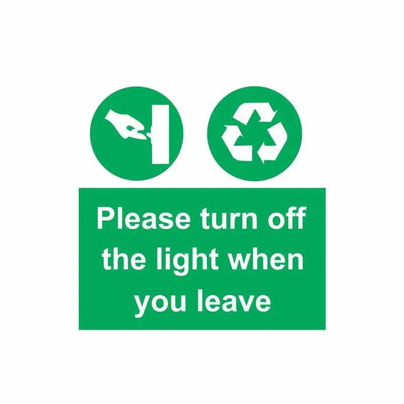 

1 Pcs Personality Please Turn Off The Light When You Leave Car Sticker PVC Water Proof Decal 12.7CM*12.4CM