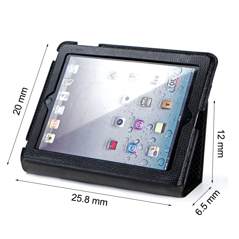 For Apple iPad 2 9.7” Leather Soft Cover Case Ultra Slim Smart Flip Shockproof Drop Resistance Anti-Dust A1395 A1396 | Компьютеры и