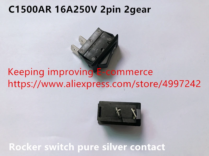 Великобритания Импорт C1500AR 16A250V 2pin 2 шестерни кулисный переключатель контакт из чистого серебра