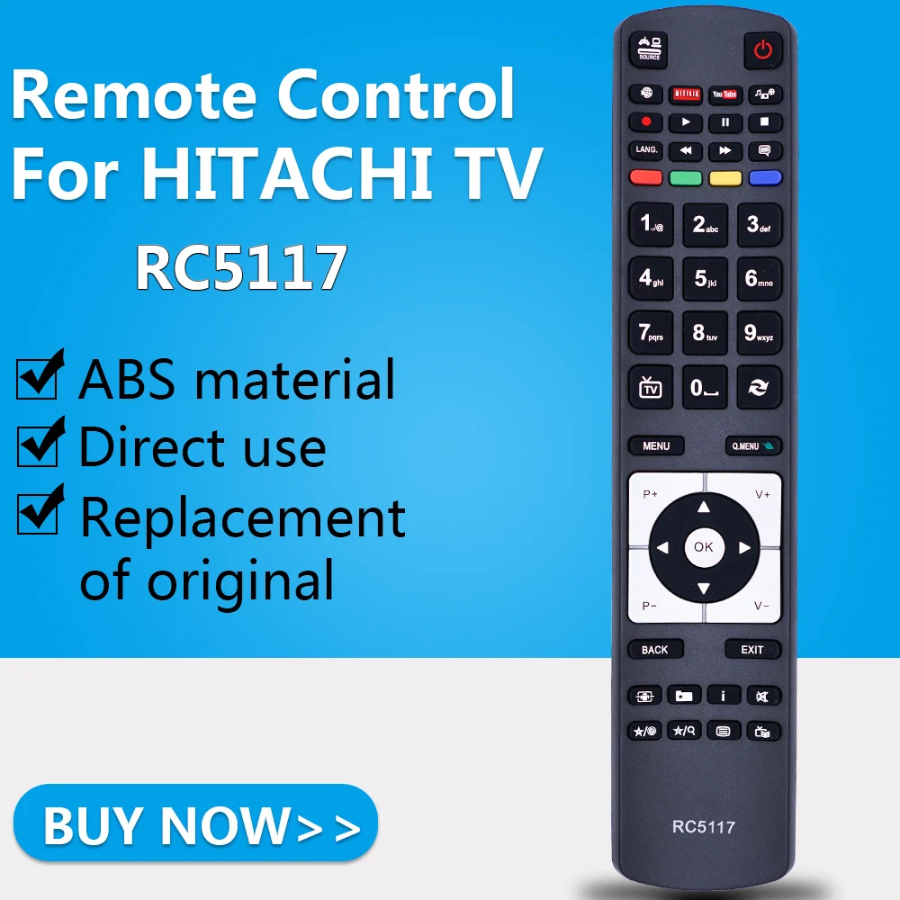 Пульт дистанционного управления для телевизора Hitachi RC5117 50HYT62UH Bush DLED32265HDCNTD