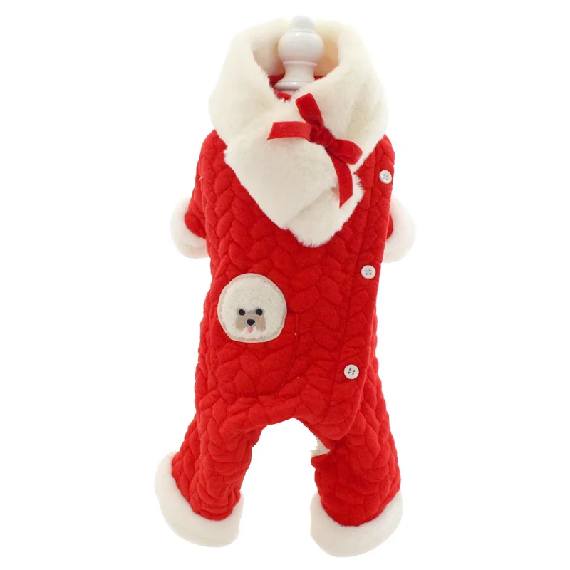 Рождественская Одежда для собак осенняя и зимняя одежда домашних животных