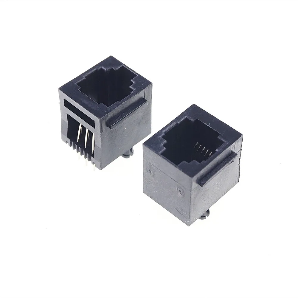 Разъем телефонный Однопортовый RJ11 RJ12 модульный разъем 6 шт. с вертикальным