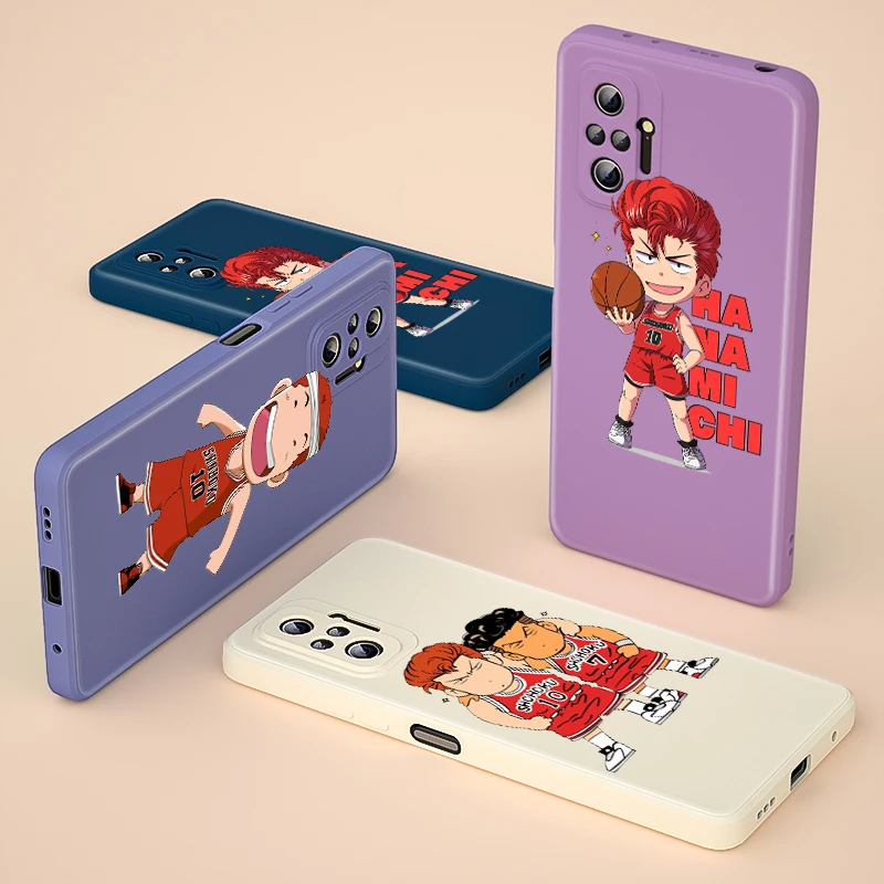 

Anime Slam Dunk Cute Liquid Silicone Soft Cover For Xiaomi Redmi Note 10 10T 9 9T 8T 9S 8 7 Pro Max Phone Case