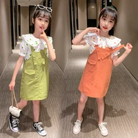 girls clothes sets summer fashion children clothing short sleeve dot topsdress suit kids clothes for girls 4 6 8 9 10 12 years