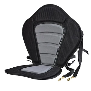 Kayak seat, Canoe Seat with Detachable Back Storage Bag for Fishing Universal Sit with 4 Adjustable Straps