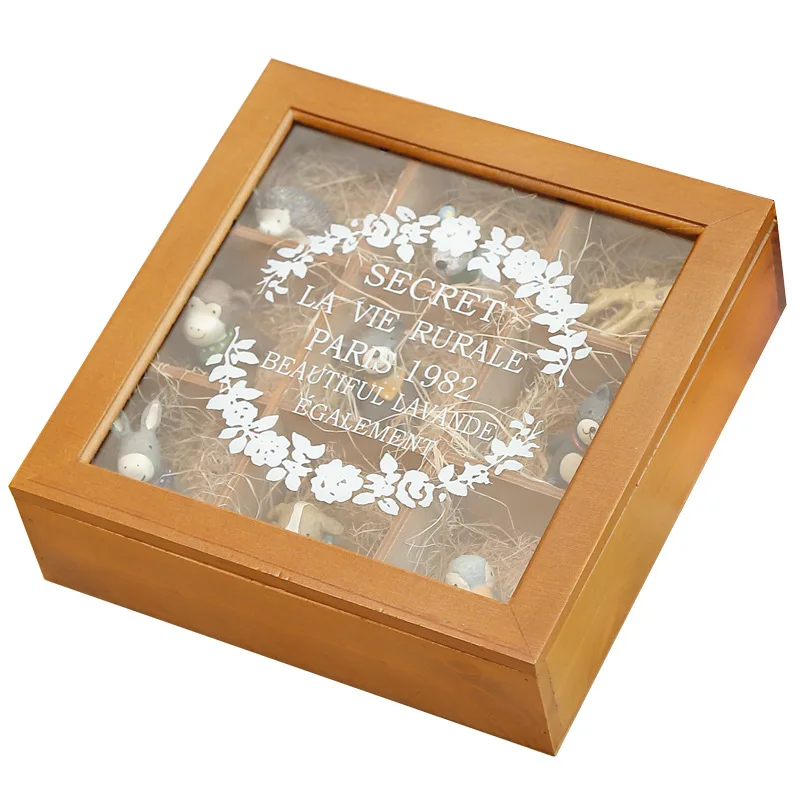 9 секций деревянная шикарная коробка для чая отсеки контейнер сумка хранения