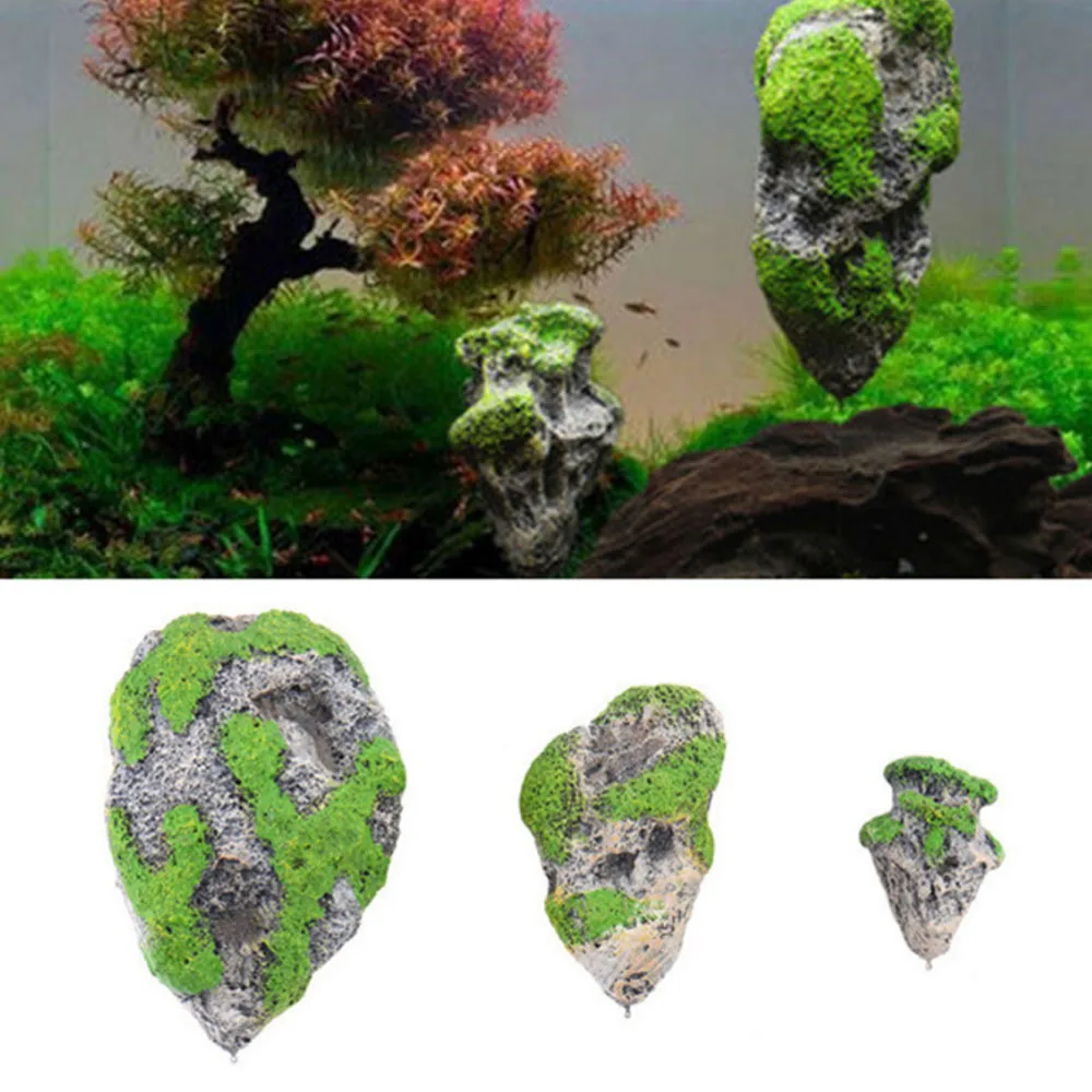 Искусственное плавающее украшение для аквариума подвесной ландшафт камень