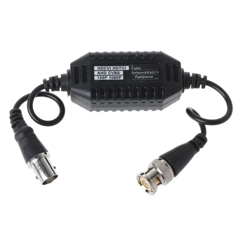

AHD/CVI/TVI/HDCVI/HDTV Male to Female Coaxial Video Ground Loop Isolator with Built-in Video BALUN for CCTV Camera