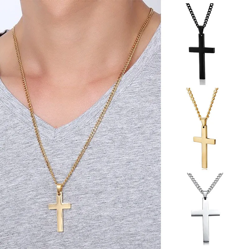 

Vintage Gothic Pendants Cross Necklace Cool Street Style Necklaces For Men Women Unusual Chain On the Neck Chains Punk Jewelry