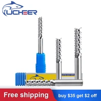 ucheer 1pcs 81012mm carbide tungsten pcb corn teeth cutter milling bits end mill cnc router bits for engraving machine