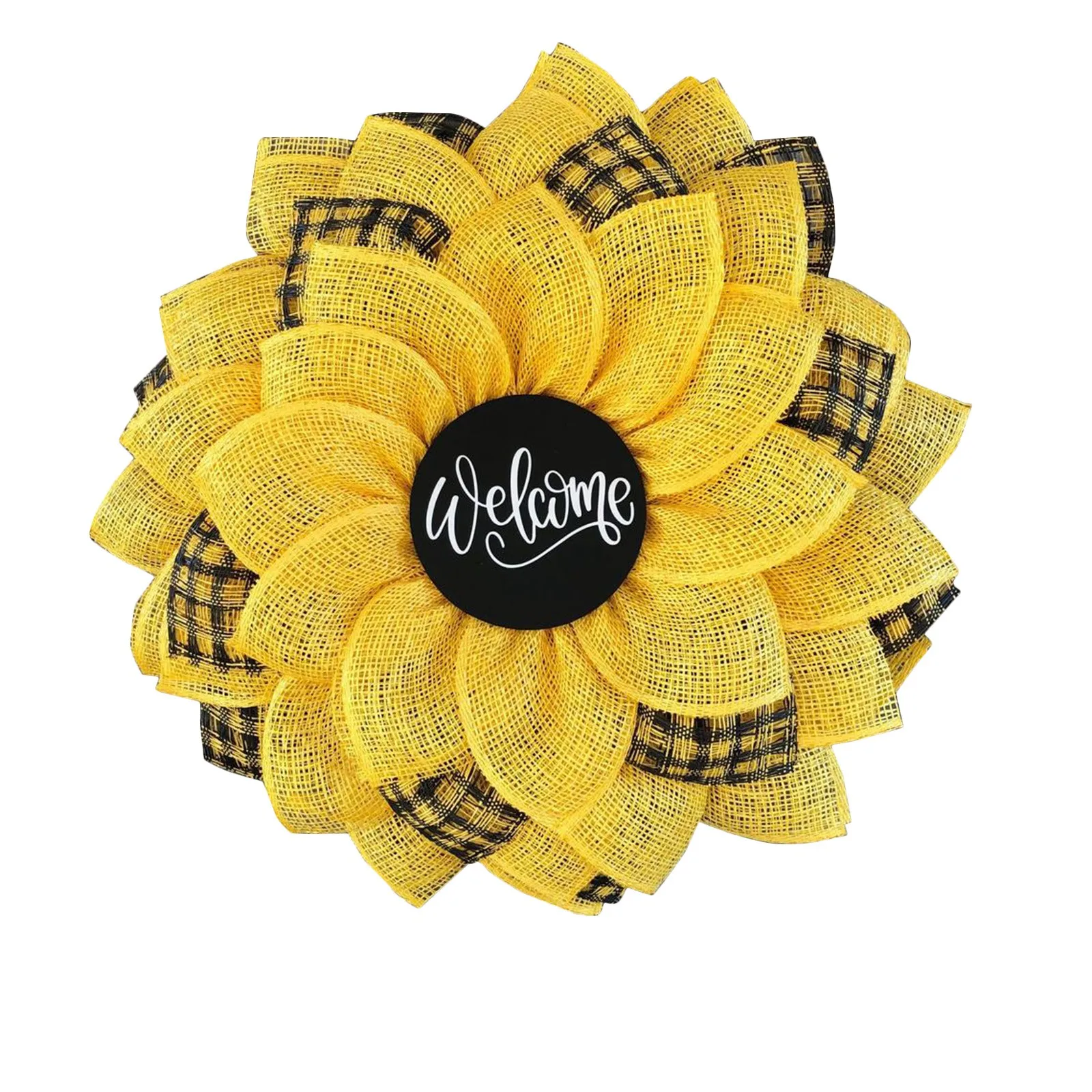 

Creative Round Wreaths Simulation Leaf Bee Sunflowerwreath Artificial Garland Hanging Pendants Wedding Spring Decoration 2021