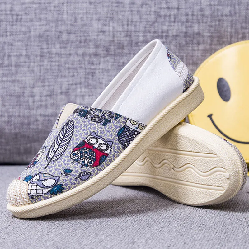 Женская повседневная обувь на плоской подошве женская парусиновая без застежки