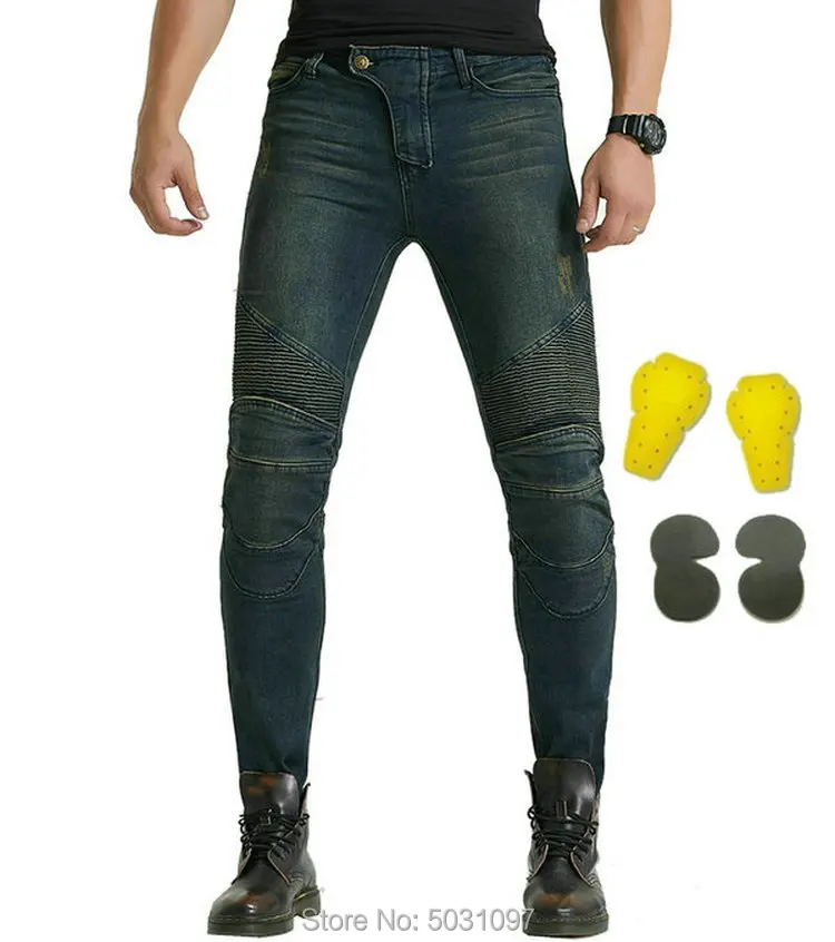 Мотоциклетные штаны featherbad грязно-голубые защитные джинсы volero для верховой езды