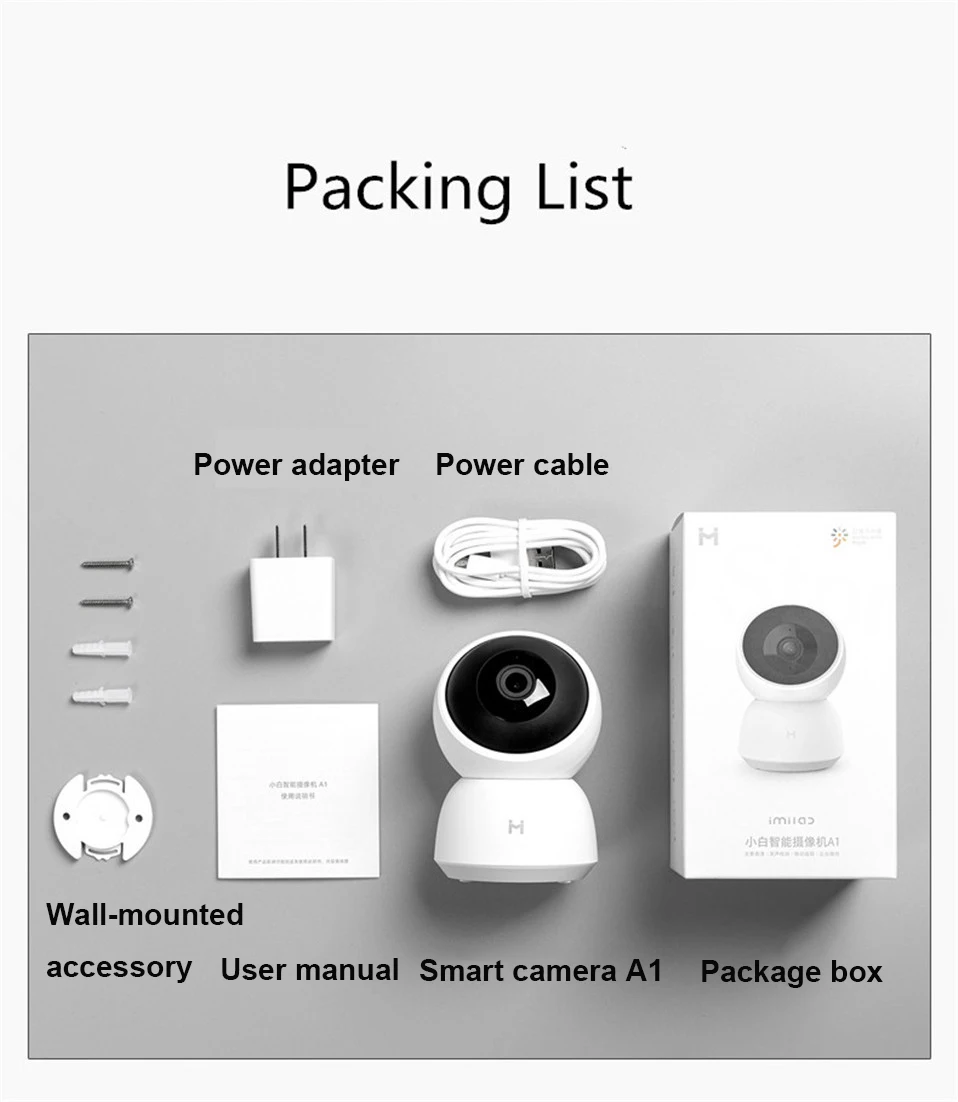 

Xiaomi New 2K Smart Camera 1296P 360 Angle HD Camera WiFi Infrared Night Vision Webcam Video Camera Baby Security Monitor Mihome