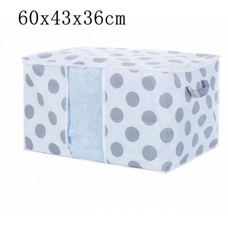 dot 60x43x36cm Urijk складная сумка для хранения одежды одеяло шкаф Органайзер для свитера коробка, мешочек Распродажа одежды шкаф Органайзер - Цвет: dot 60x43x36cm