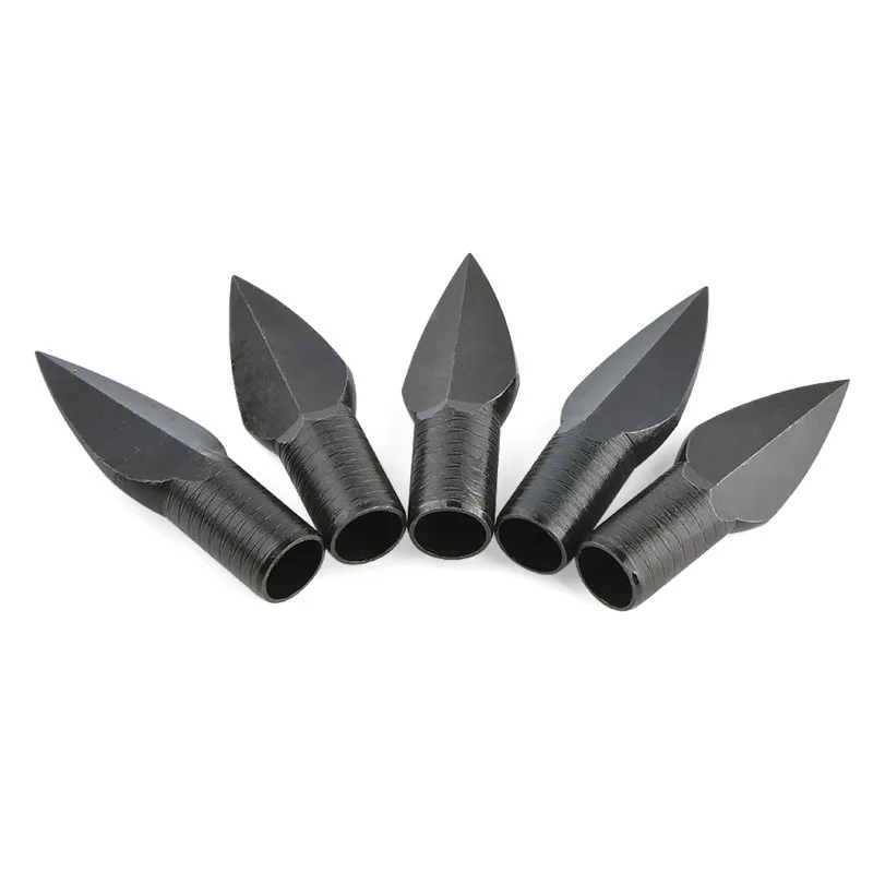 

10/20pcs High Carbon Steel Broadheads Archery Traditional Arrowhead Fit OD 8mm Bamboo Wood Arrow Shooting Hunting Accessories