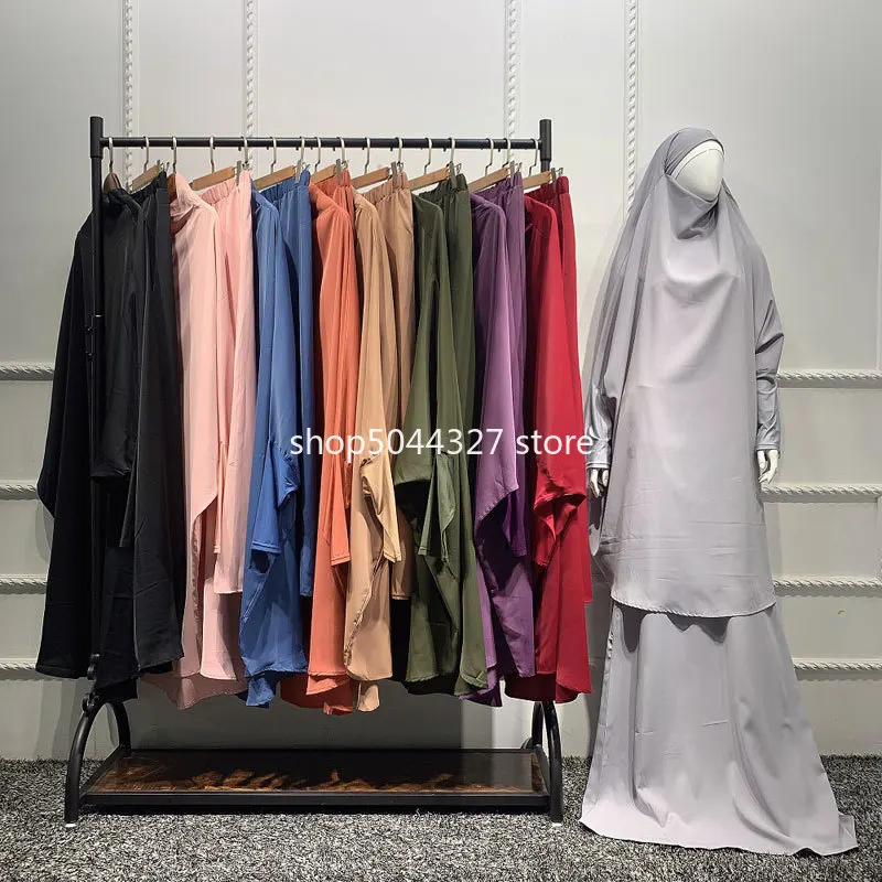 Комплект из двух предметов для молитв на ИД Рамадан хиджаб платье кафтант